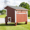 q46 red 4x6 quaker chicken coop hen house pa back
