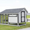 q612c gray 6x12 combination chicken coop hen house pa back