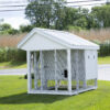 q68c white 6x8 combination chicken coop hen house pa back