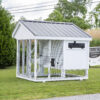q68c white black 6x8 combination chicken coop hen house pa side