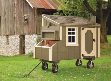 chicken coop accessories Avocado L35 With Optional Wheels and Handle Front View