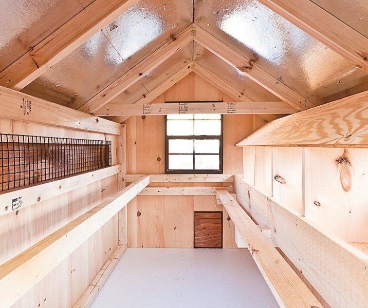 deluxe chicken coops A46 interior view