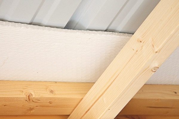 inside a chicken coop Insulated ceiling