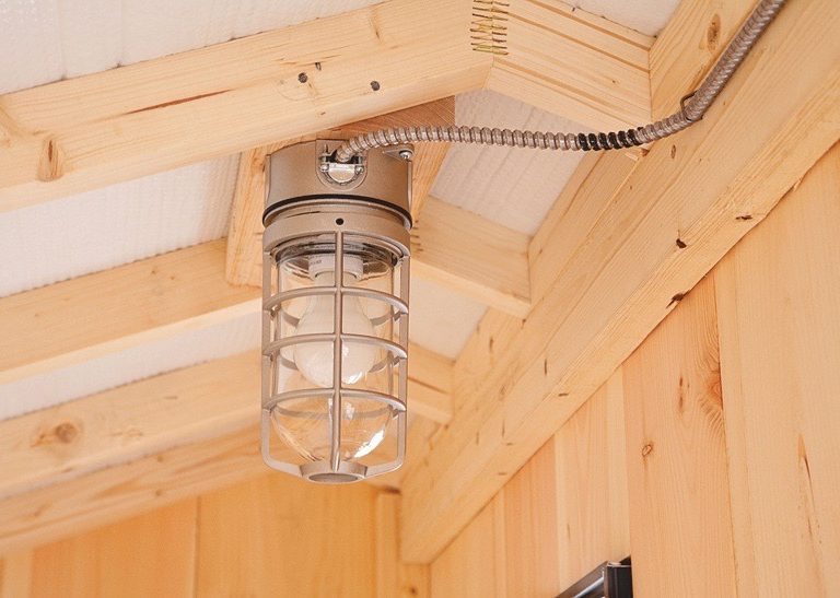 inside a chicken coop Electric Package Light Installed
