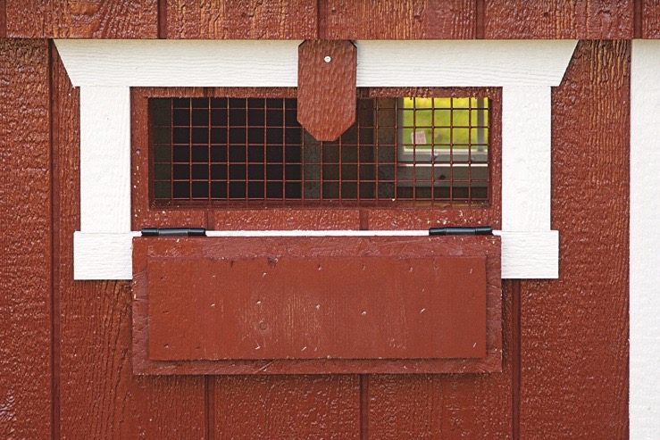 inside a chicken coop Red A34 Open Ventilation Lid