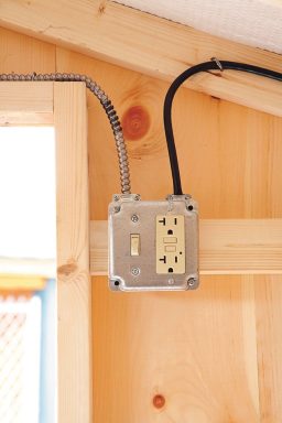 chicken coop accessories Electric Package Switch and Outlet Installed