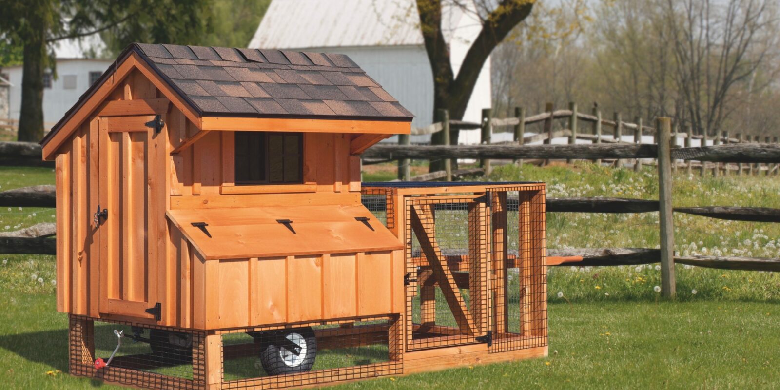 chicken coop tractor 3x4 stained tractor