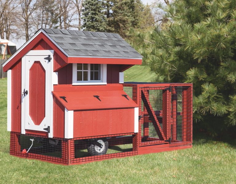 chicken coop tractor Q44T Painted Front