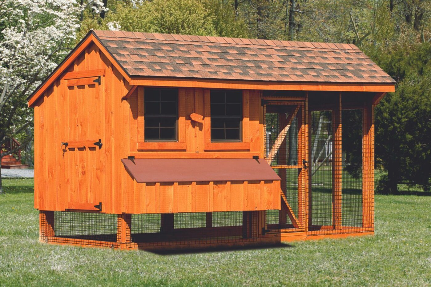 Chicken Coop for 16 Chickens Q612C with B+B